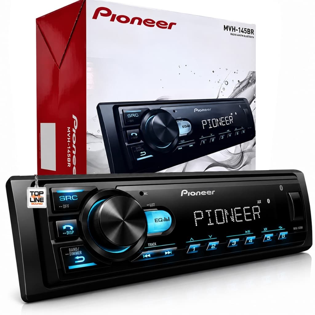 Som Automotivo Radio Pioneer Bluetooth Usb Lançamento Mp3 Player Universal Completo