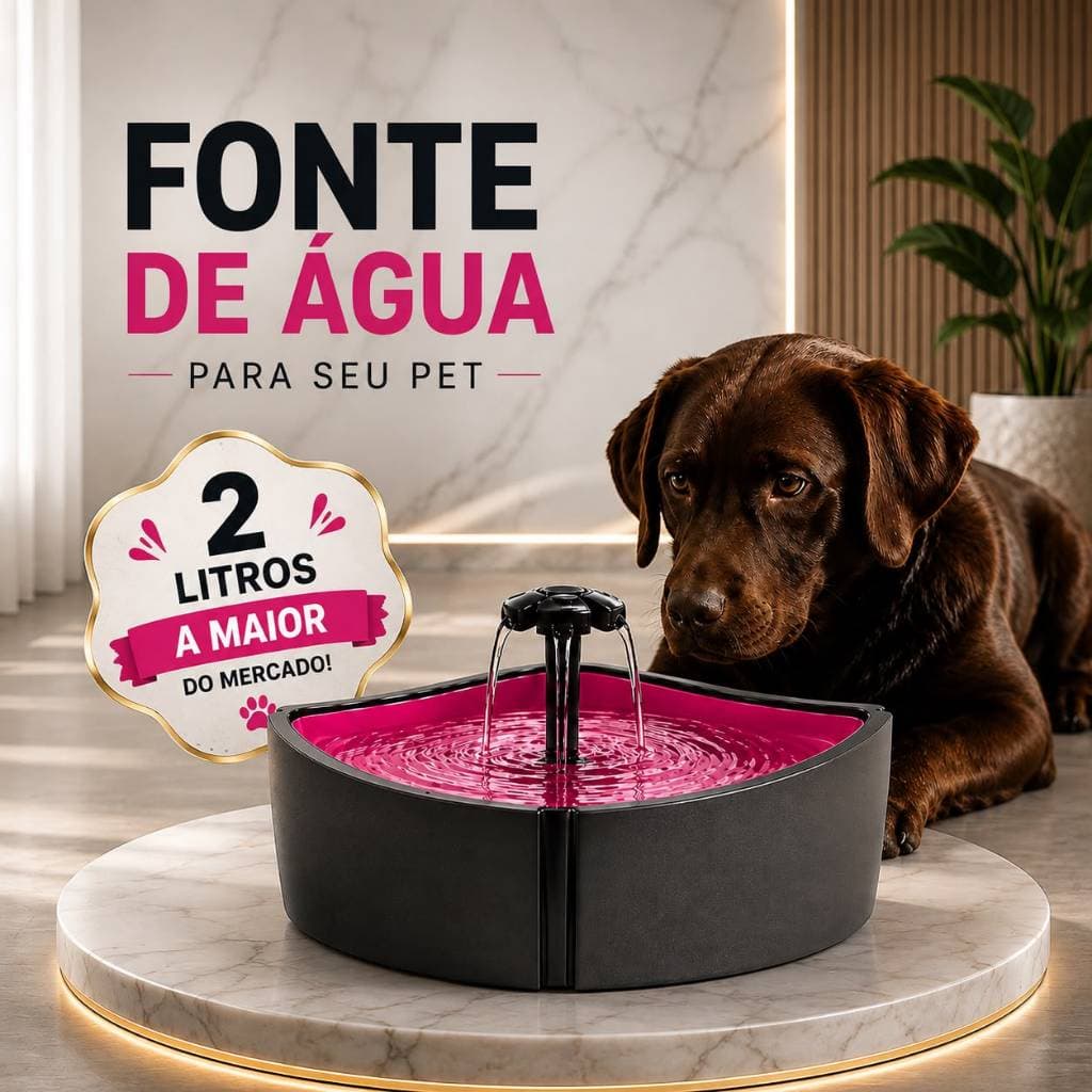 Bebedouro Fonte de Água Bivolt Automático Para Cães e Gatos 1 ou 2L