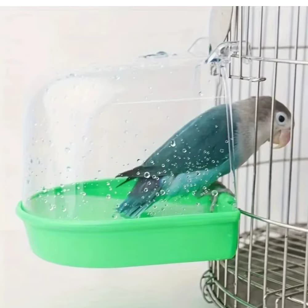 Banheira para Pássaros à Prova de Respingos Verde
