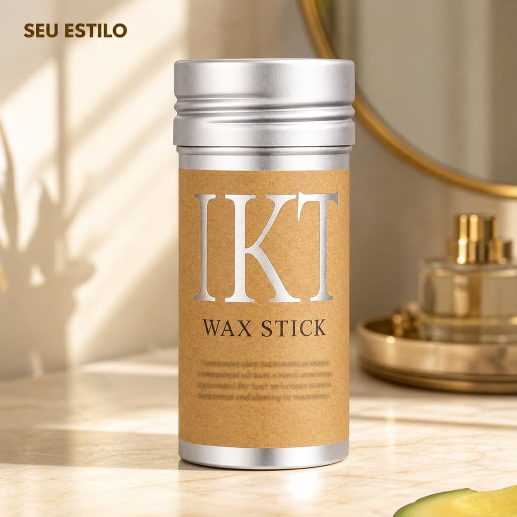 Bastão de Cera Capilar IKT Wax Stick Controla Fios Rebeldes Elimina Frizz Deixa Cabelo Alinhado para Penteados Perfeitos