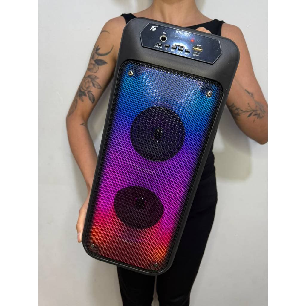 Caixa de som gigante 5000w 51cm Bluetooth rádio cartão de memória