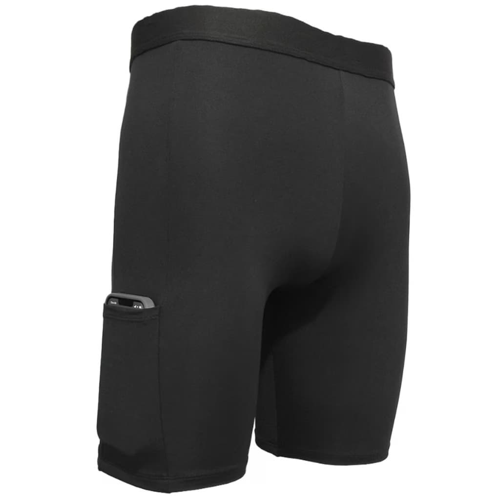 Short de Compressão Térmico com Bolso, Shorts Justos Elásticos e Absorventes de Umidade para Corrida, Esporte