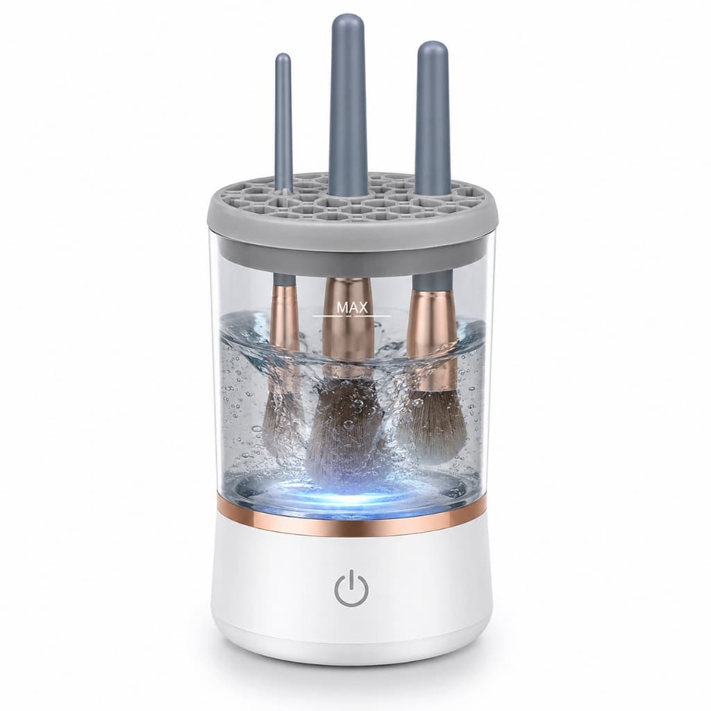 Limpador Elétrico de Pincéis de Maquiagem Automático com Limpeza Profunda