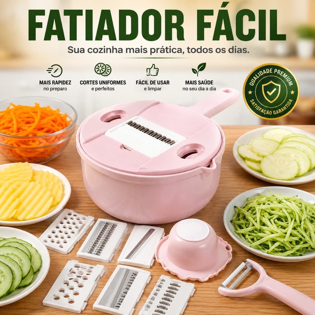Fatiador Fácil 12 Peças Multifuncional para Legumes Vegetais Ralador Fatiador Cortador de Alimentos Cozinha