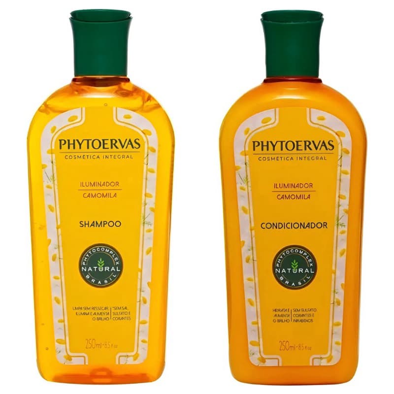 Shampoo e Condicionador  Phytoervas Iluminador 260ml Camomila Nova Embalagem