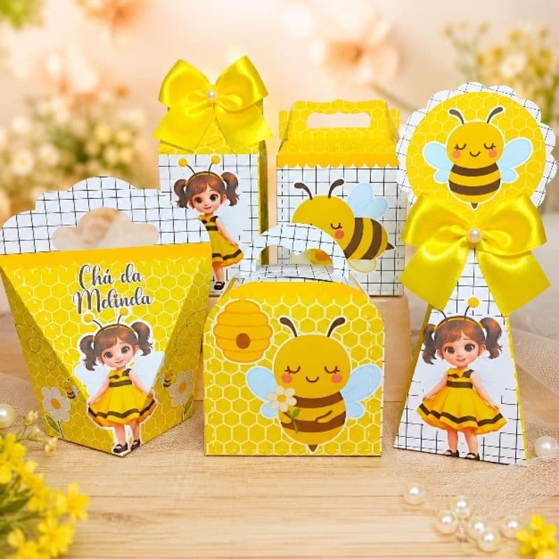 Kit Caixinhas Personalizadas Abelhinha