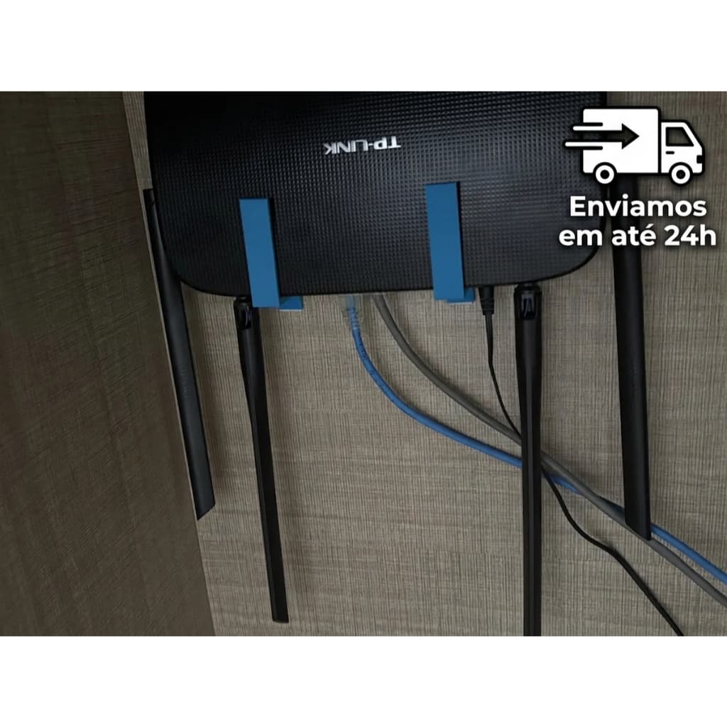 Suporte Roteador Parede Sem Furo Fita Dupla Face Universal Organizador WiFi Modem Repetidor TP LINK