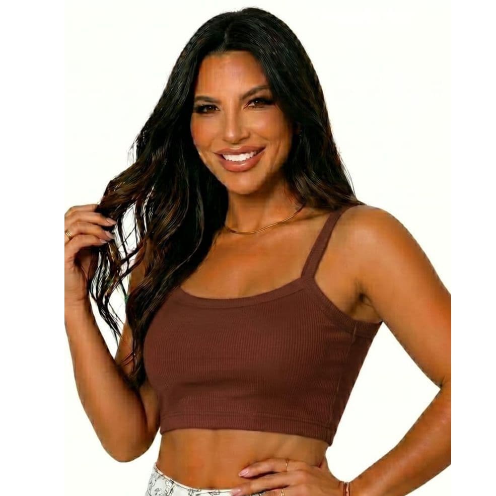 Cropped Top Feminina Alcinha Ribana Premium Sem Bojo Roupa Croped Moda Crope Tendência Verão