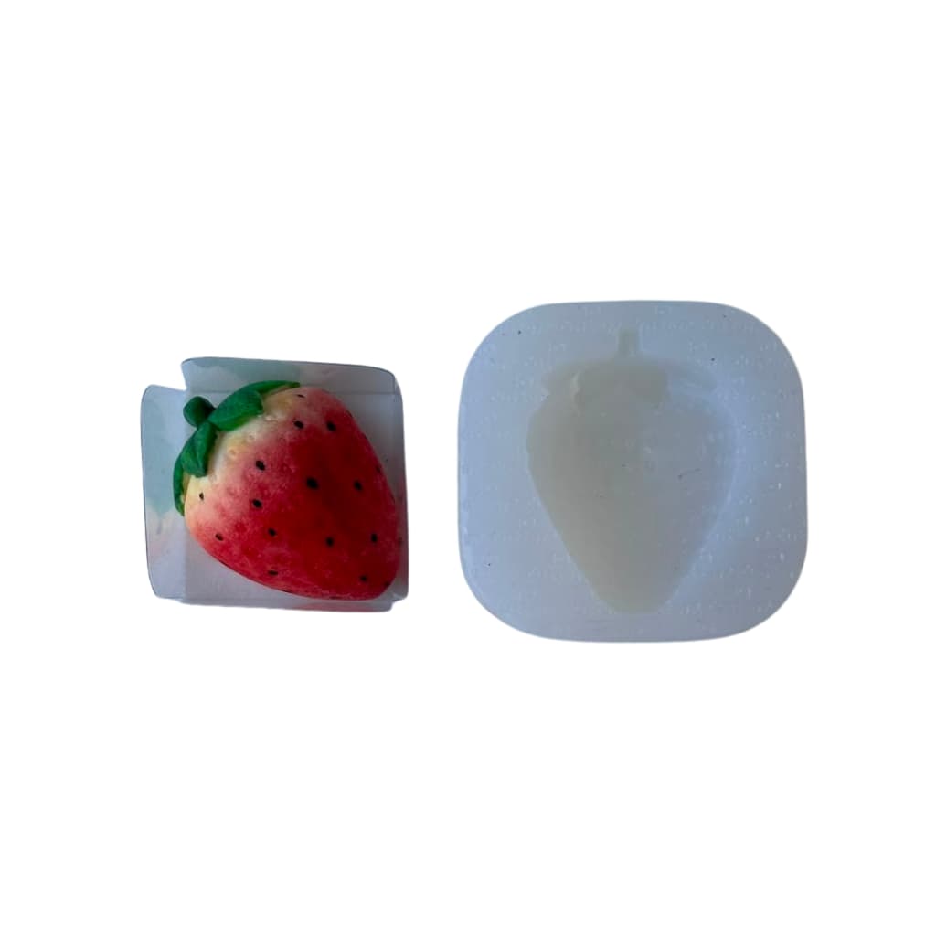Molde de Silicone para Artesanato - Morango 3,8 cm