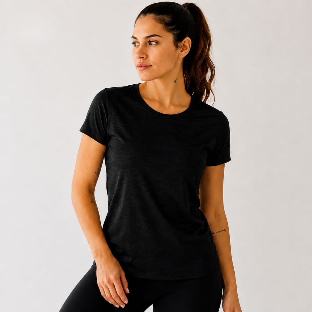 Camiseta Feminina Esportiva Dry Fit Respirável Leve Academia Corrida Fitness