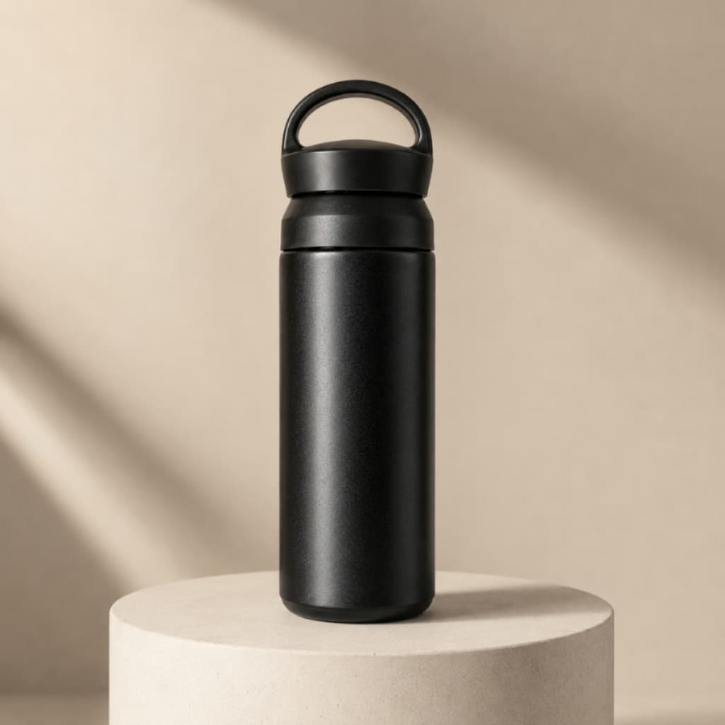 Garrafa Térmica Aço Inox 500ml Vedação A Vácuo  Alça Garrafa Academia Dia a Dia 24 Horas Gelada e 8 Horas Quente