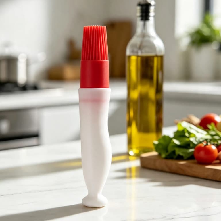 Pincel culinário de Silicone com reservatório para Untar com óleo ovos ou manteiga