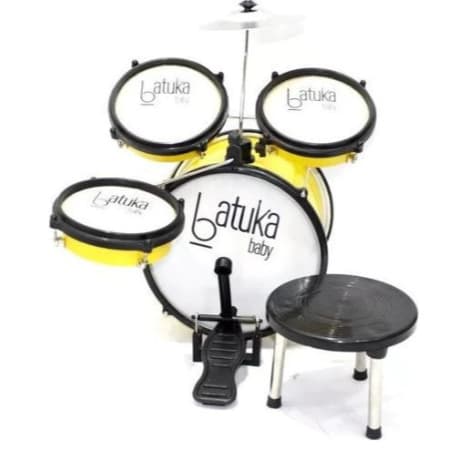 BATERIA INFANTIL BABY AMARELA BUMBO 10 TOM E CAIXA 06 CORPO DE ABS