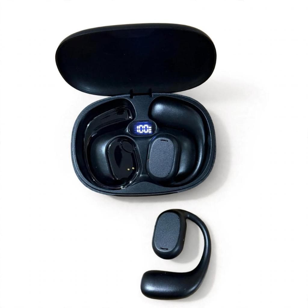 Fone de Ouvido Sem Fio Bluetooth 5.3 A'Gold FN-BT8 Preto - Estéreo - Reprodução até 8h - Sensor Touch - Carregamento 2h