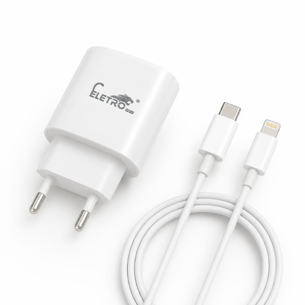Carregador Original Para iPhone 11 12 13 14 15 16 Fonte + Cabo 30w PD Turbo Rapido Tipo C Lightning