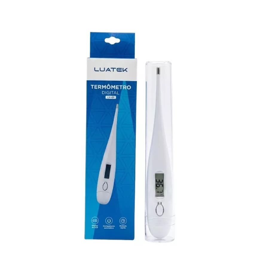 Termômetro Digital Luatek LV-01 Com Aviso Sonoro e Visor LCD Alta Precisão - termômetro para verificar febre