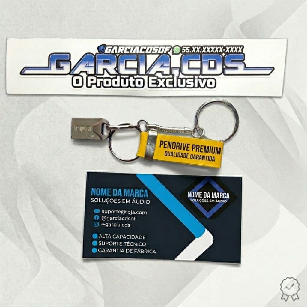 Pen Drive Variado  Multimídia Para Som Automotivo Caixinha De Som Músicas MP3 Alta Velocidade USB 2.0