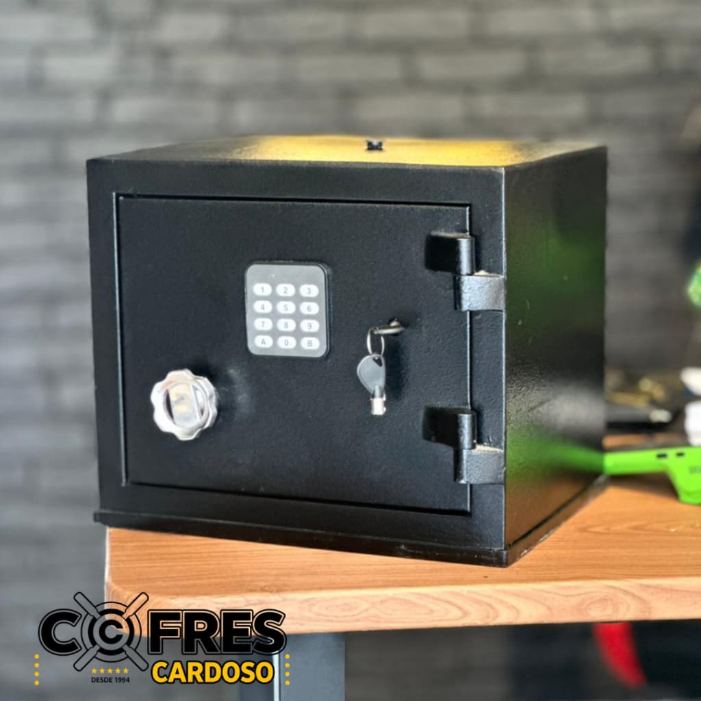 Cofre Digital 30cm para Armas Curtas e Munições Aço Reforçado Senha Eletrônica