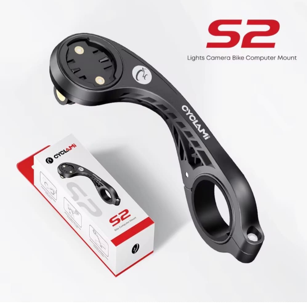 Suporte GPS CYCLAMI S2| Suporte Ciclocomputador | Farol | Go Pro , Garmin, Igpsport, Xoss, Bryton | Bike | Bicicleta