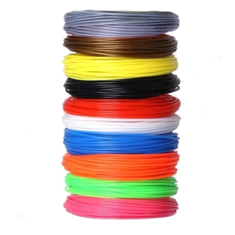 Refil Filamento PLA Kit 10 Peças 5M Rolos Caneta 3D