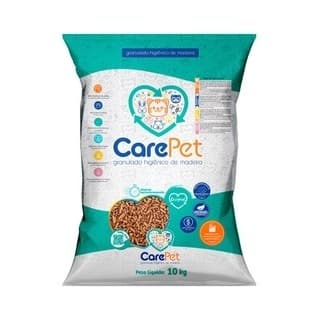 Granulado Higiênico CarePet 10kg Madeira Premium Original para Gatos