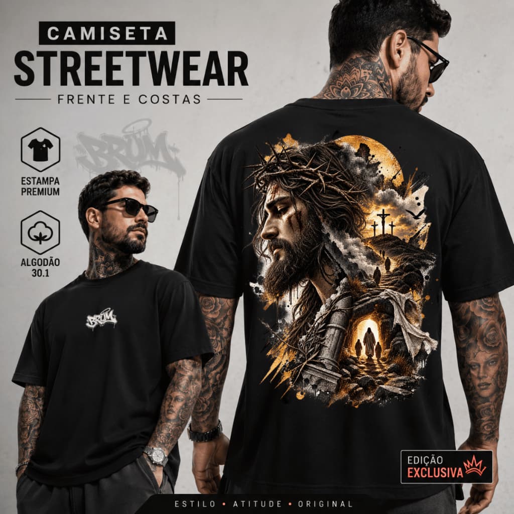 Camiseta Masculino 100% Algodão Estampa Gospel Leão De Judá Moda Gospel Evangelica