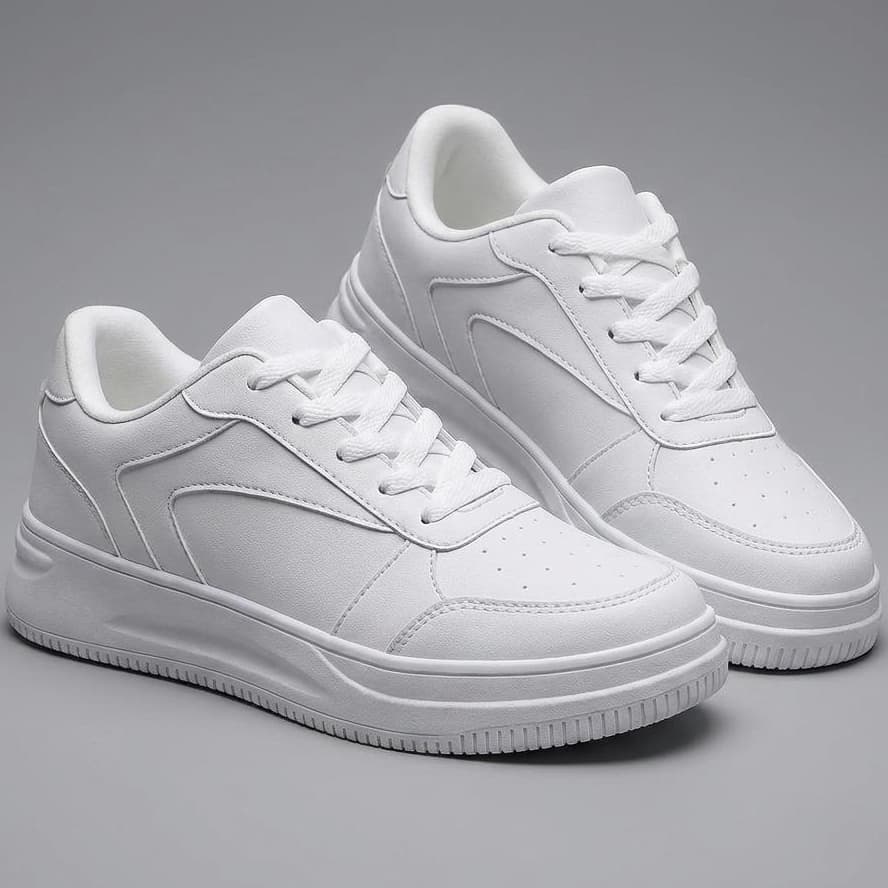 Tênis Feminino Casual Branco Confortável Macio Uso Dia a Dia Lançamento