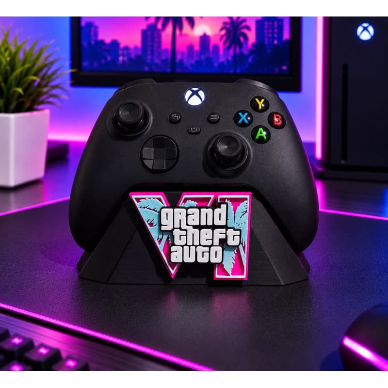 Suporte para Controle Xbox GTA 6 | Base Gamer Personalizada | Organizador de Controle Xbox Series S/X | Decoração Gamer