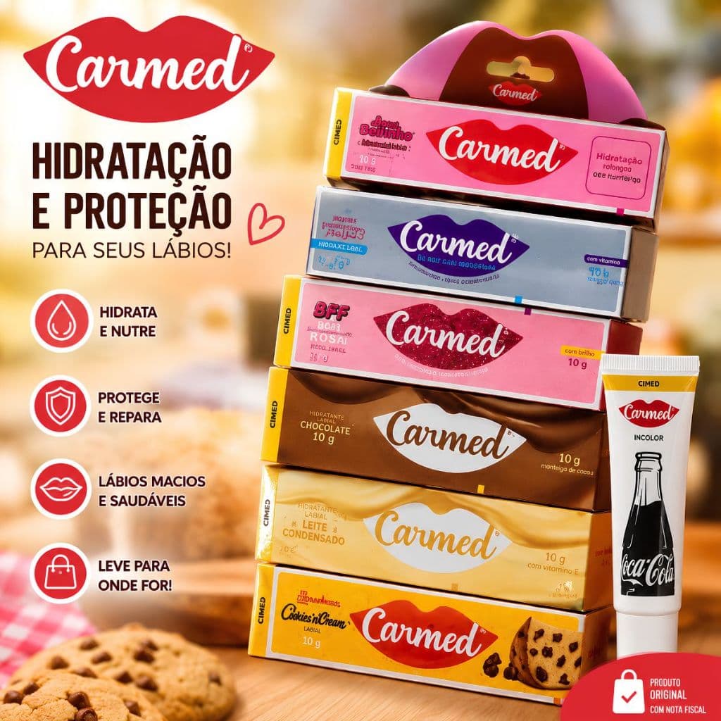 Hidratante Gloss Labial Carmed Cimed 10g Variados