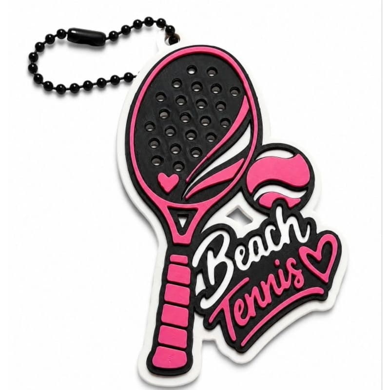 Chaveiro Beach Tennis Raquete 3D – Presente para Jogadores e Apaixonados por Beach Tennis