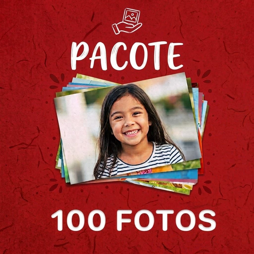 Revelação de Fotos 10x15cm – Kit com 100 Unidades em Papel Fotográfico Brilho Premium