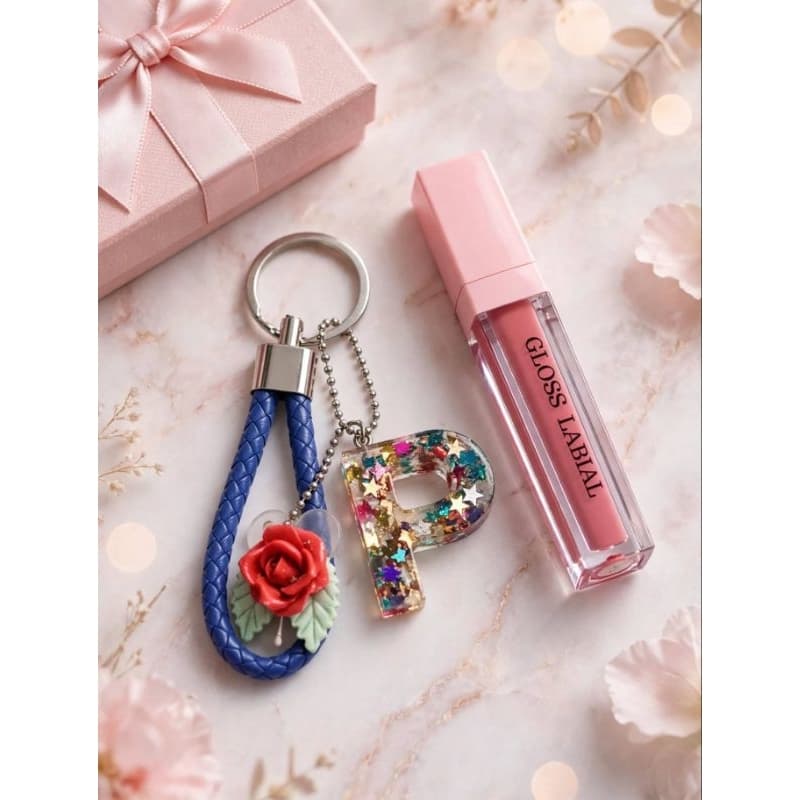 GLOSS LABIAL+CHAVEIRO DE RESINA