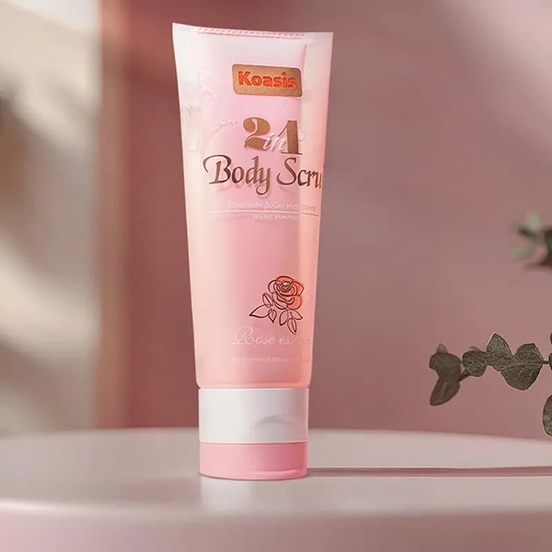 Esfoliante Corporal Koasis 2 em 1 Body Scrub 100ml Gel Hidratante Rose Essence