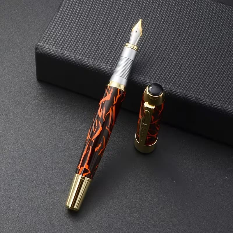 Caneta Pena Para Gerente e Professor - Vintage Jinhão Luxuosa Marrom Presente Premium