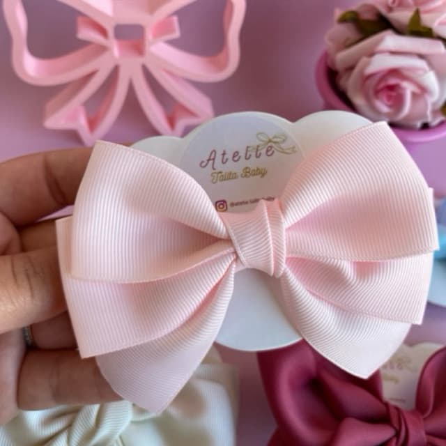 laço rosa bebê, laço modelo Polly, tamanho G, laço para meninas, laço infantil, feito à mão, laço de qualidade