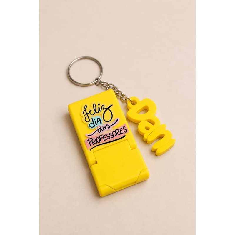 Chaveiro Porta Celular com Abridor de Lata Personalizado | Nome, Inicial, Logo e etc