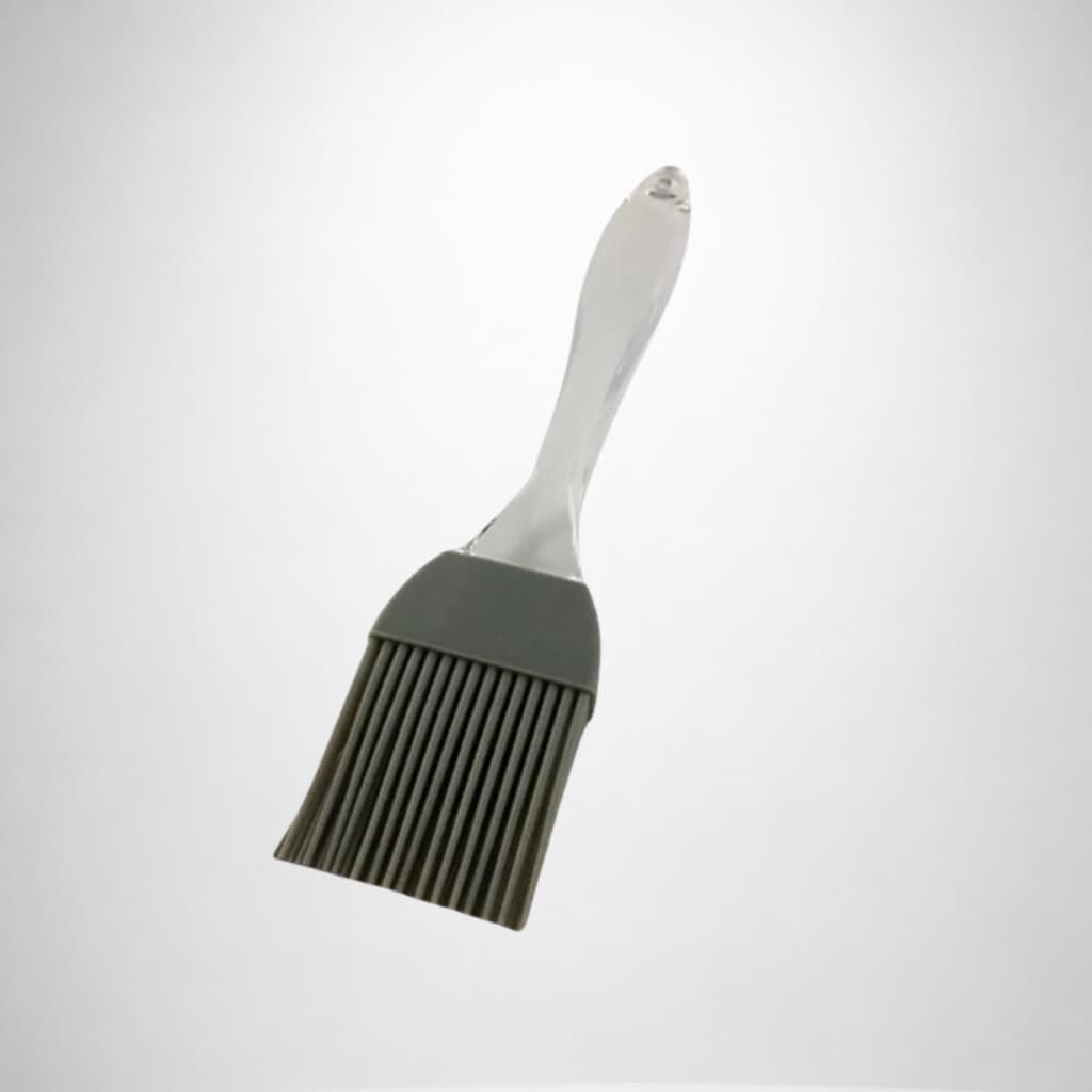 Pincel Culinário Silicone Com Cabo Acrílico Multiuso Para Untar Formas Bolos Pães E Confeitaria
