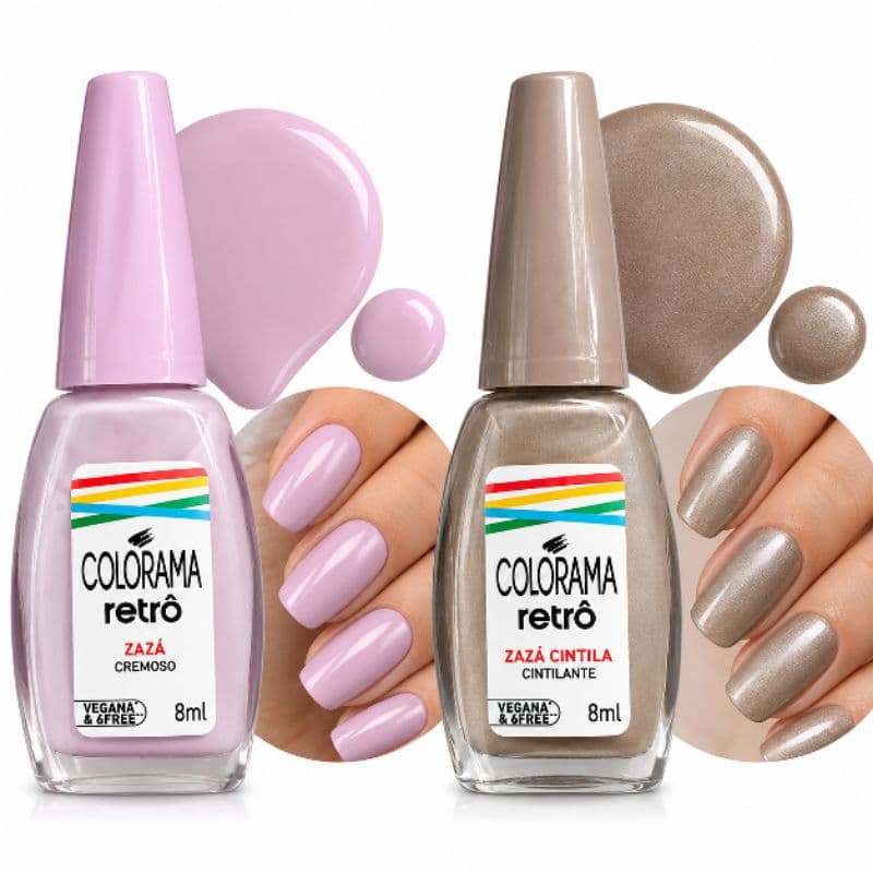 Esmalte Colorama Retrô Zazá Cremoso e Cintila 8ml