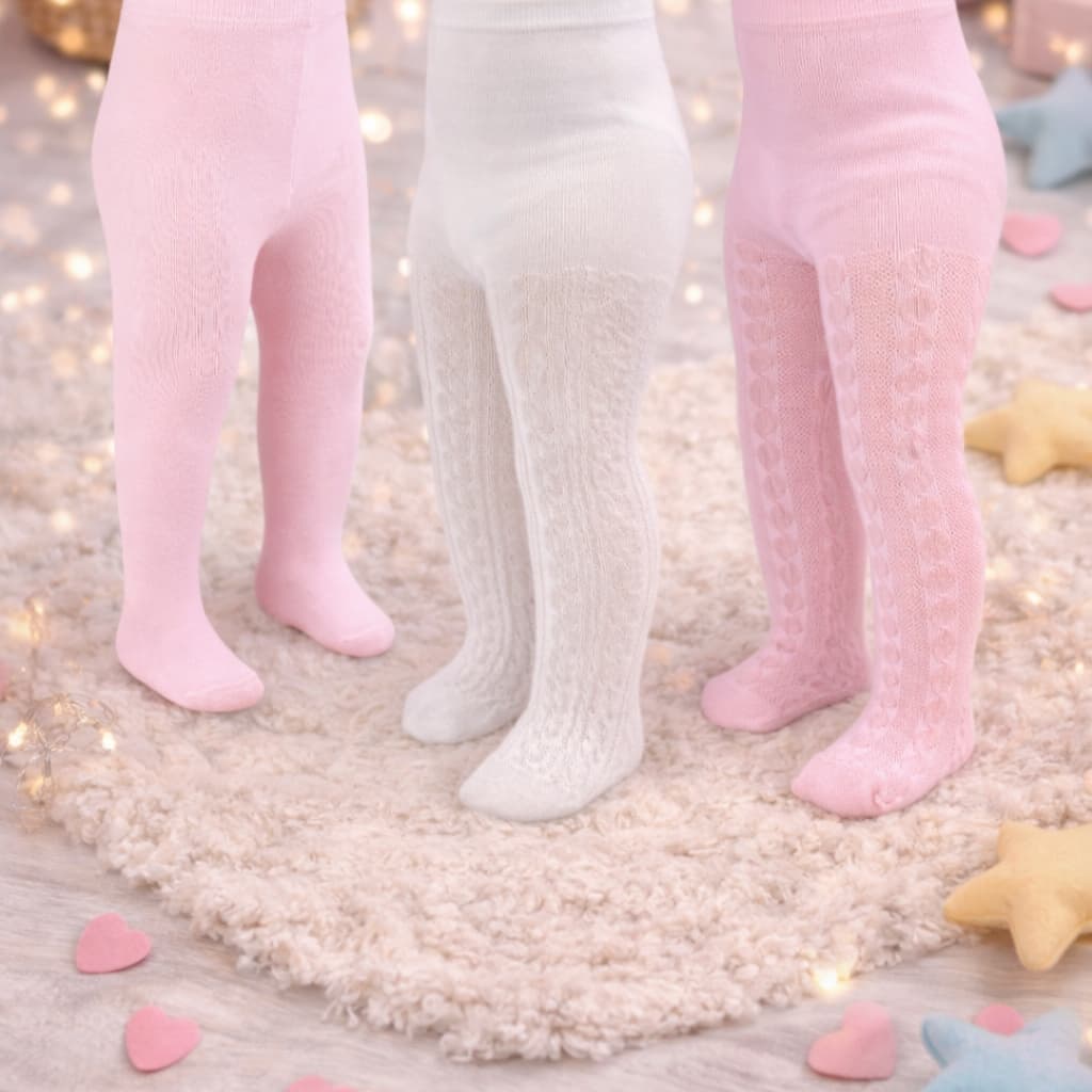 Kit 3 Meia Calça Bebê Meia Calça Infantil Menina Duck 0 aos 12 Meses
