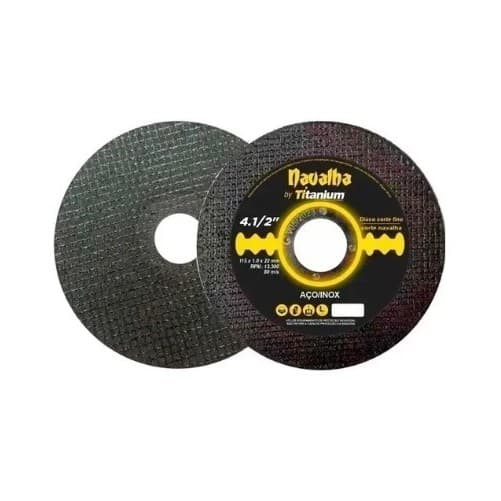 Discos Corte Fino Navalha 4.1/2 X 1,0 X 7/8 Titanium - 35 unidades