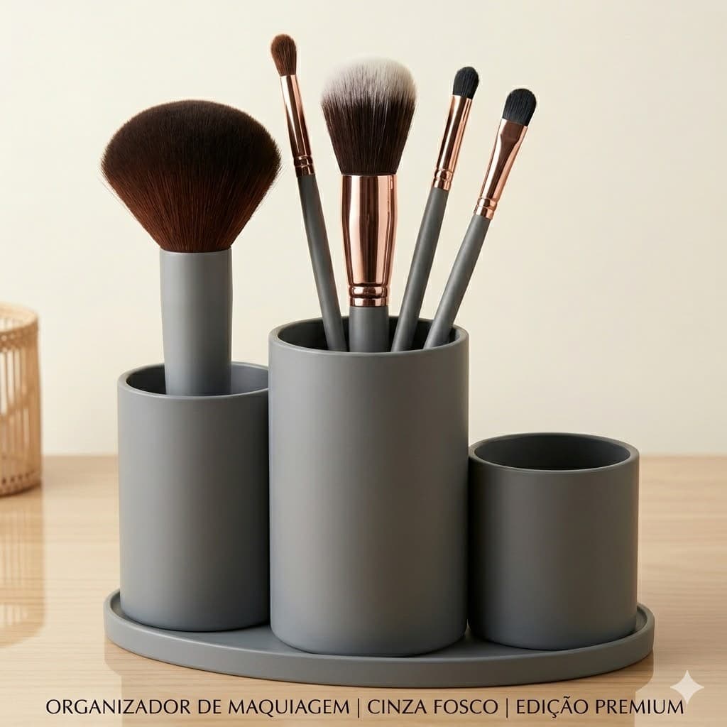 Organizador de Maquiagens Luxo - Elegance Pro Premium - Plástico