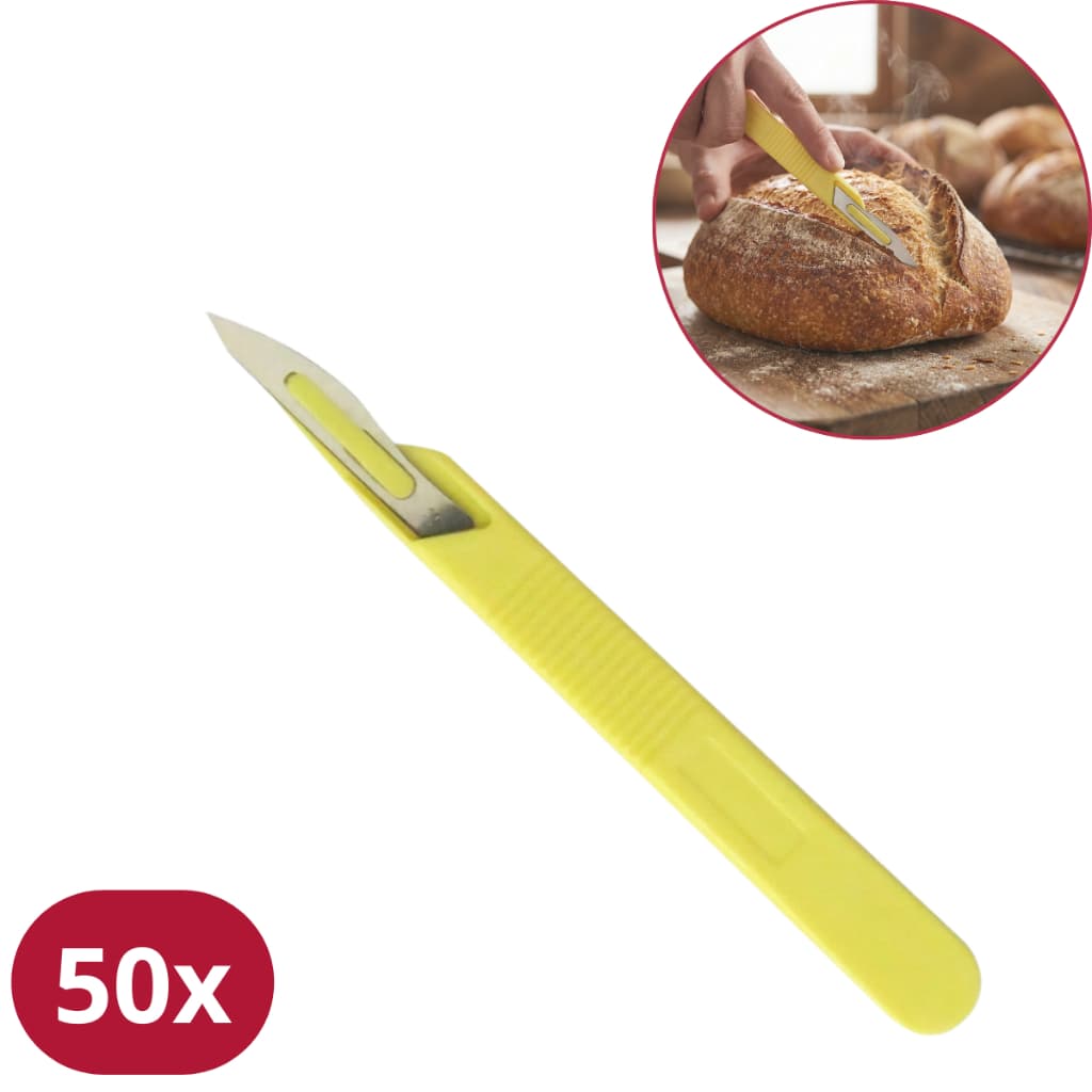 Kit 50 Cortador Pestana Pães Bisturi Estilete Padaria Profissional Corte Preciso