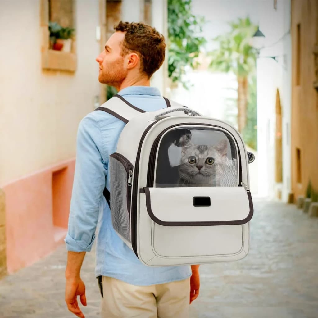 Mochila Pet Visao Panoramica Transparente 3 entradas ventilação boa com malha respirável-1853