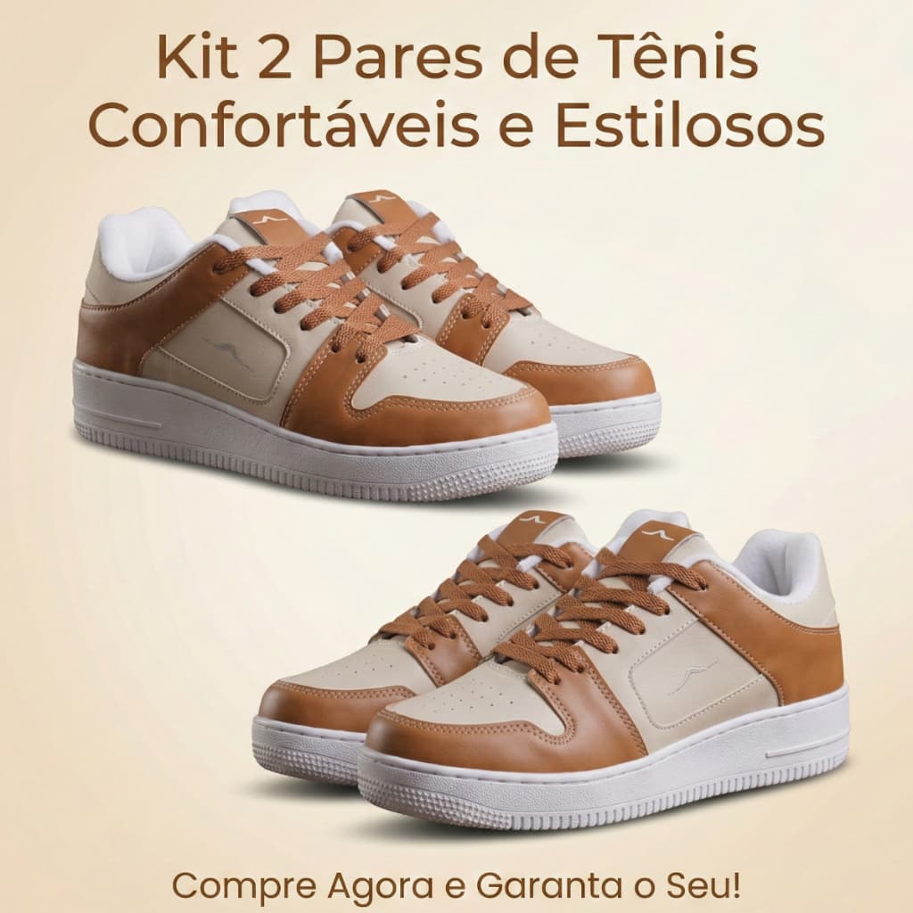 Kit 2 Pares ZOVIC Masculino | Estilo Street e Leveza no Dia a Dia