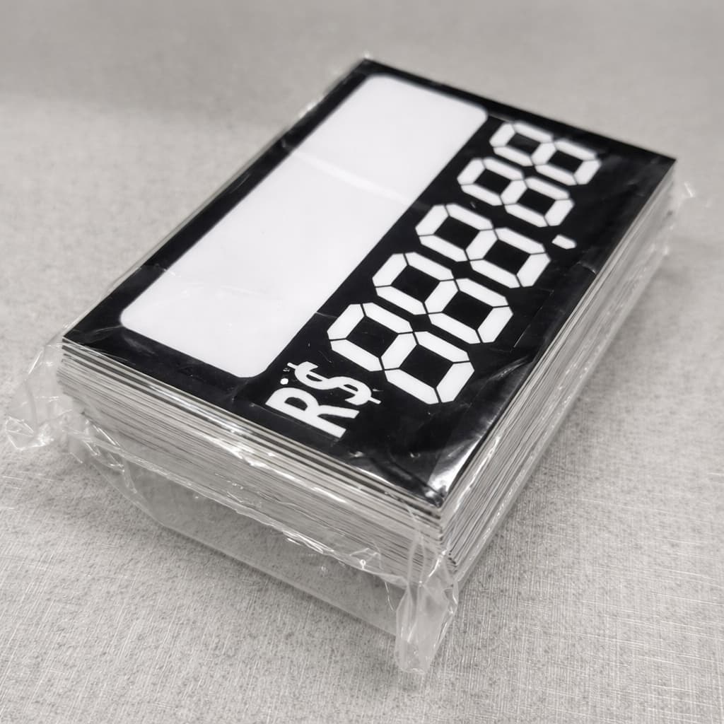 50 Etiquetas M PVC Dígito Reutilizável Para Lojas Vitrines Preço