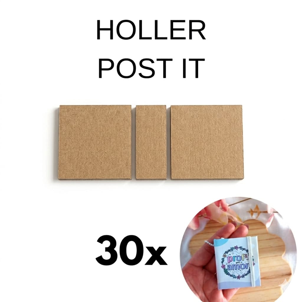 Kit 30 unidade Post It Holler Papelão 4,5x5,5