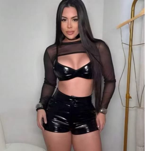 short de vinil, short femenino couro