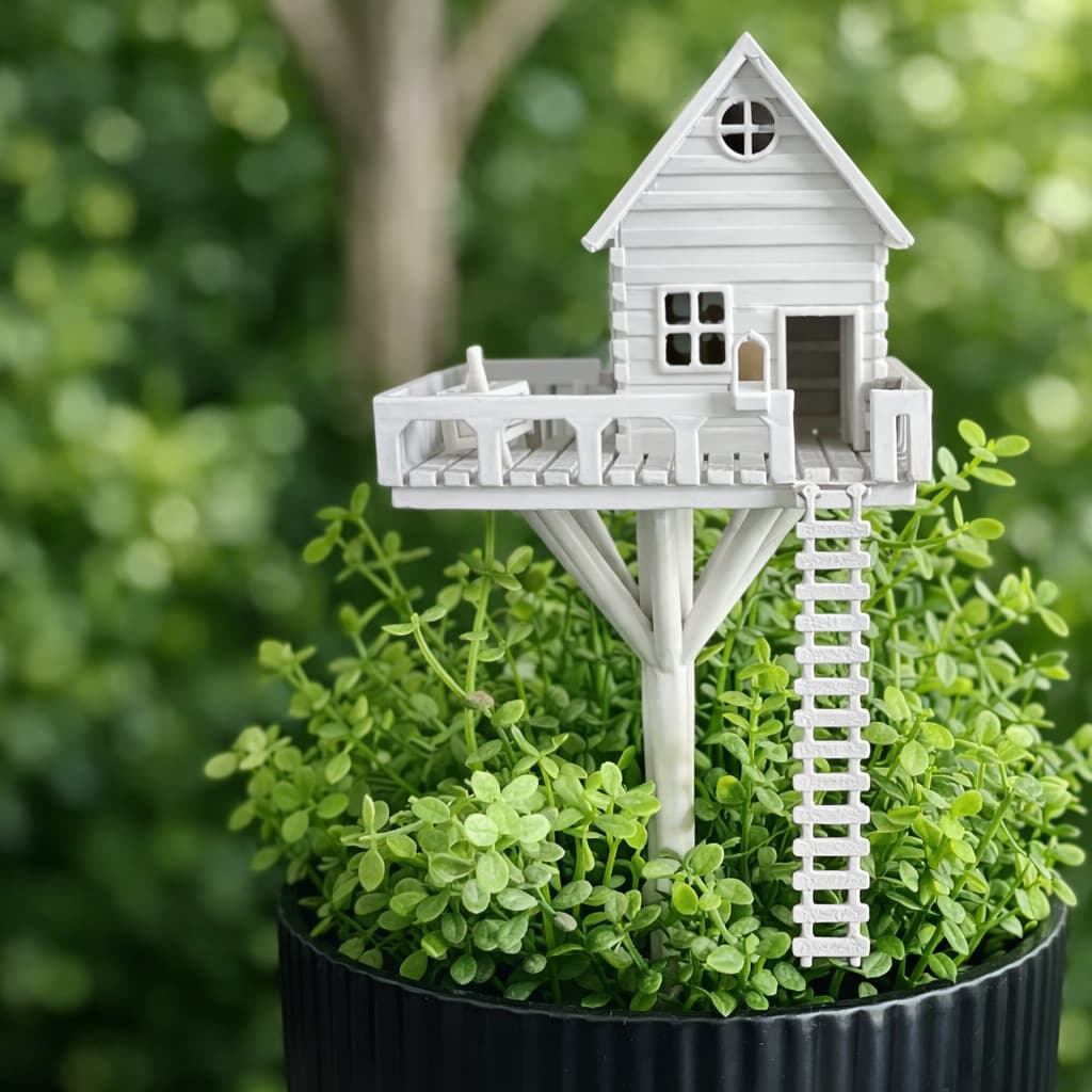 Casa De Arvore Decorativa Mini Casa Decoração Aquário Jardim Enfeite Para Vasos