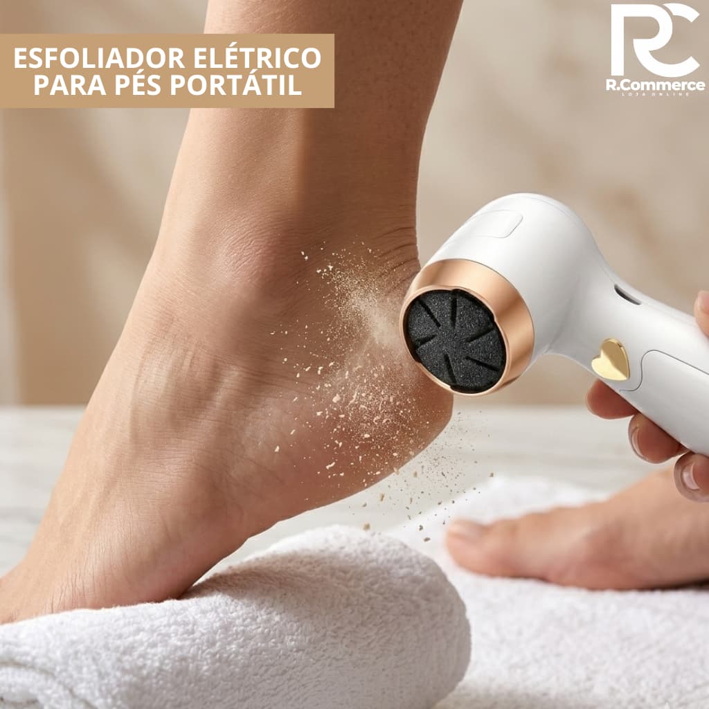 Esfoliador Lixador Elétrico Portátil Lixar os Pés USB Recarregável 2 Discos Calosidades Viagem