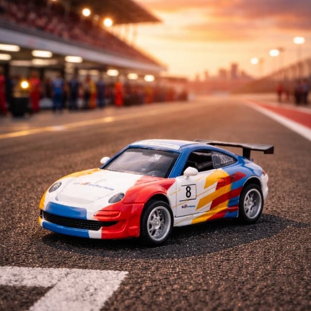 Carrinho Esportivo Porsche Miniatura Metal Fricção Realista Colecionável Presente